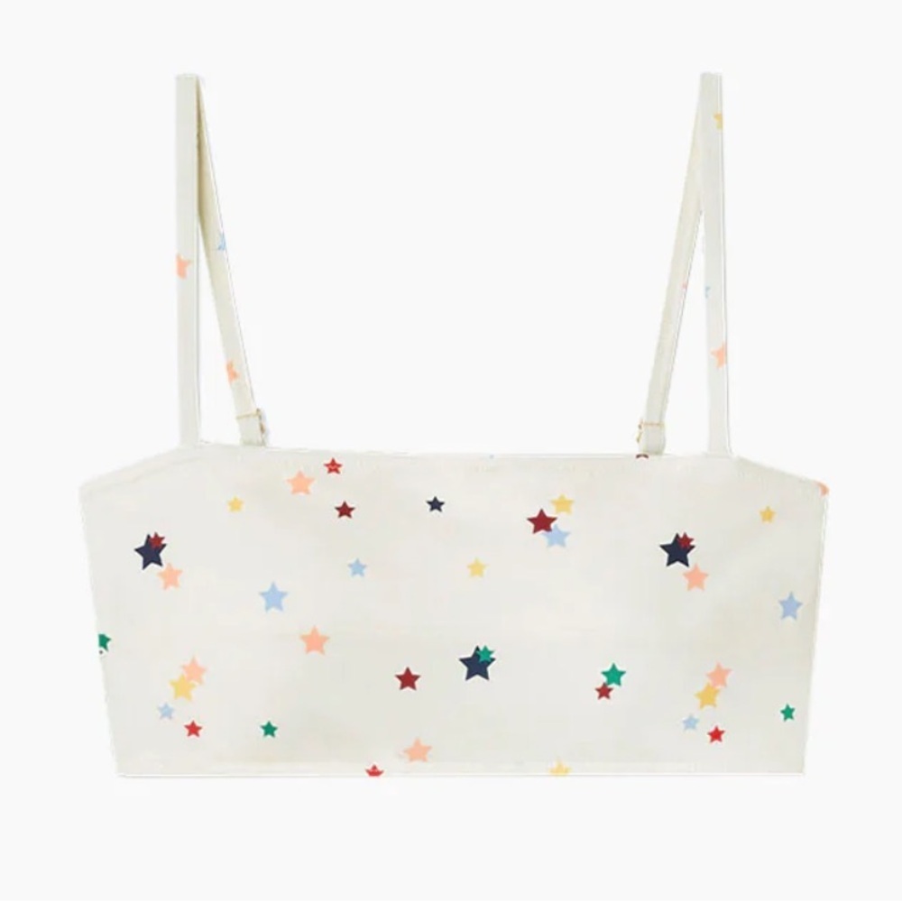 Summersalt The Oasis Bikini Top Scatter Stars White Sand Size 4 S2